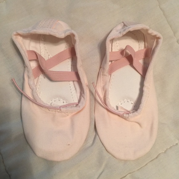 Silky Toes Ballet Dance Slipper Shoes Big Kid Canvas + Suede Split Sole Pink NEW - Picture 2 of 9